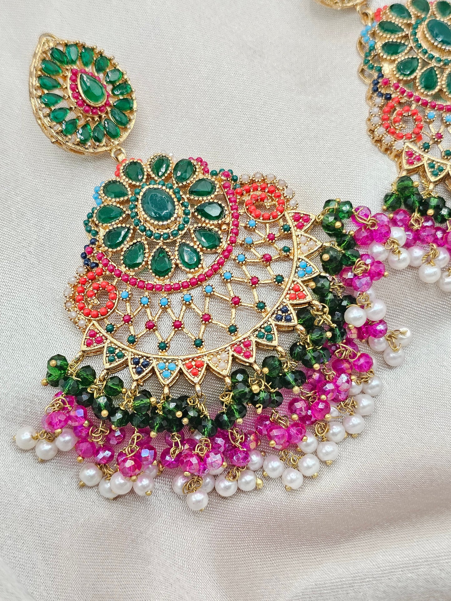 Grand Bridal Chandbali Earrings – A Majestic Fusion of Tradition & Elegance