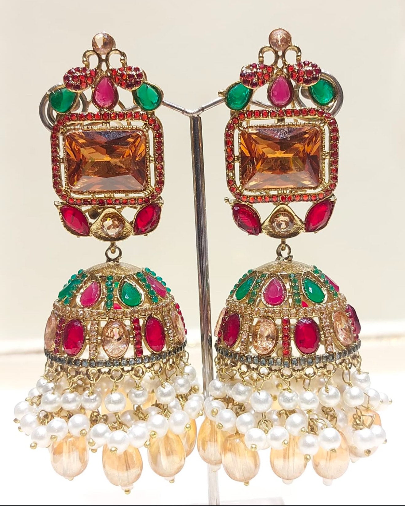 Multicolor Jhumka Earrings – A Vibrant Statement of Elegance