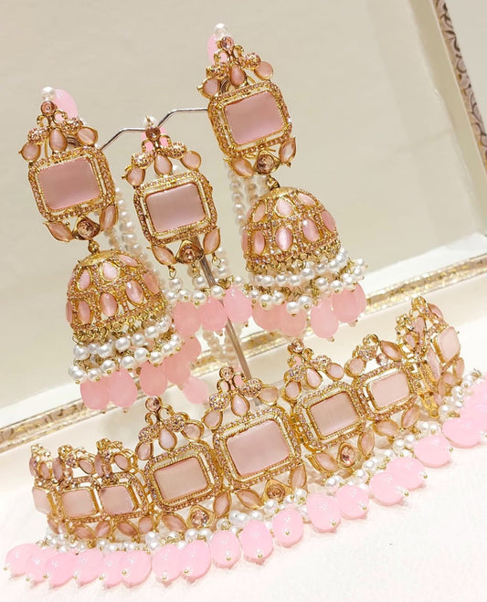 Pink Gem Choker Set
