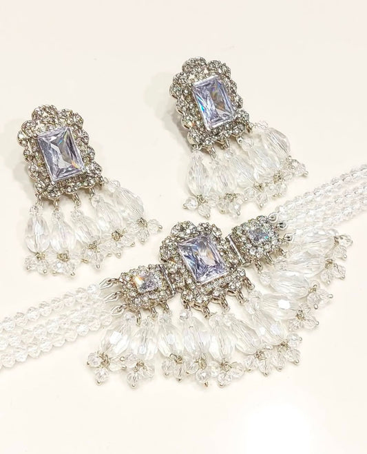 Crystal & Cubic Zirconia Beaded Jewelry Set